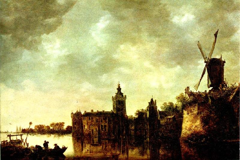 Jan van Goyen slottet montfort Sweden oil painting art